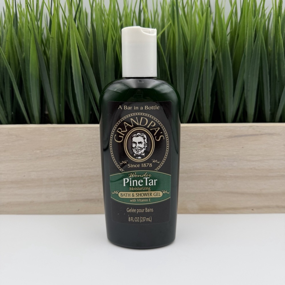 NOS Grandpas Wonder Pine Tar ORIGINAL Bath Shower Gel 8OZ OLD‎ FORMULA Vitamin E